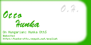 otto hunka business card